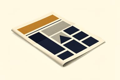 Illustration of a folded newspaper with abstract column blocks